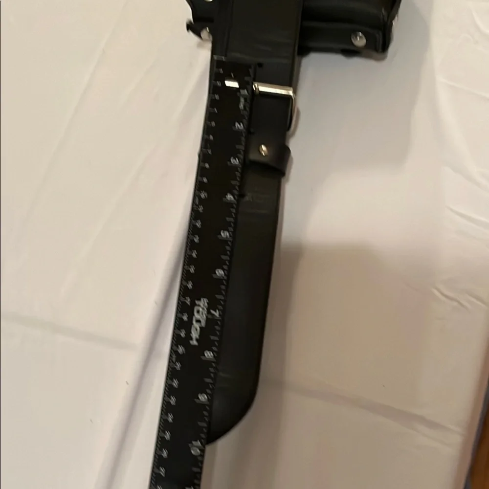 Black studded faux Leather Belt Bag, salon tools